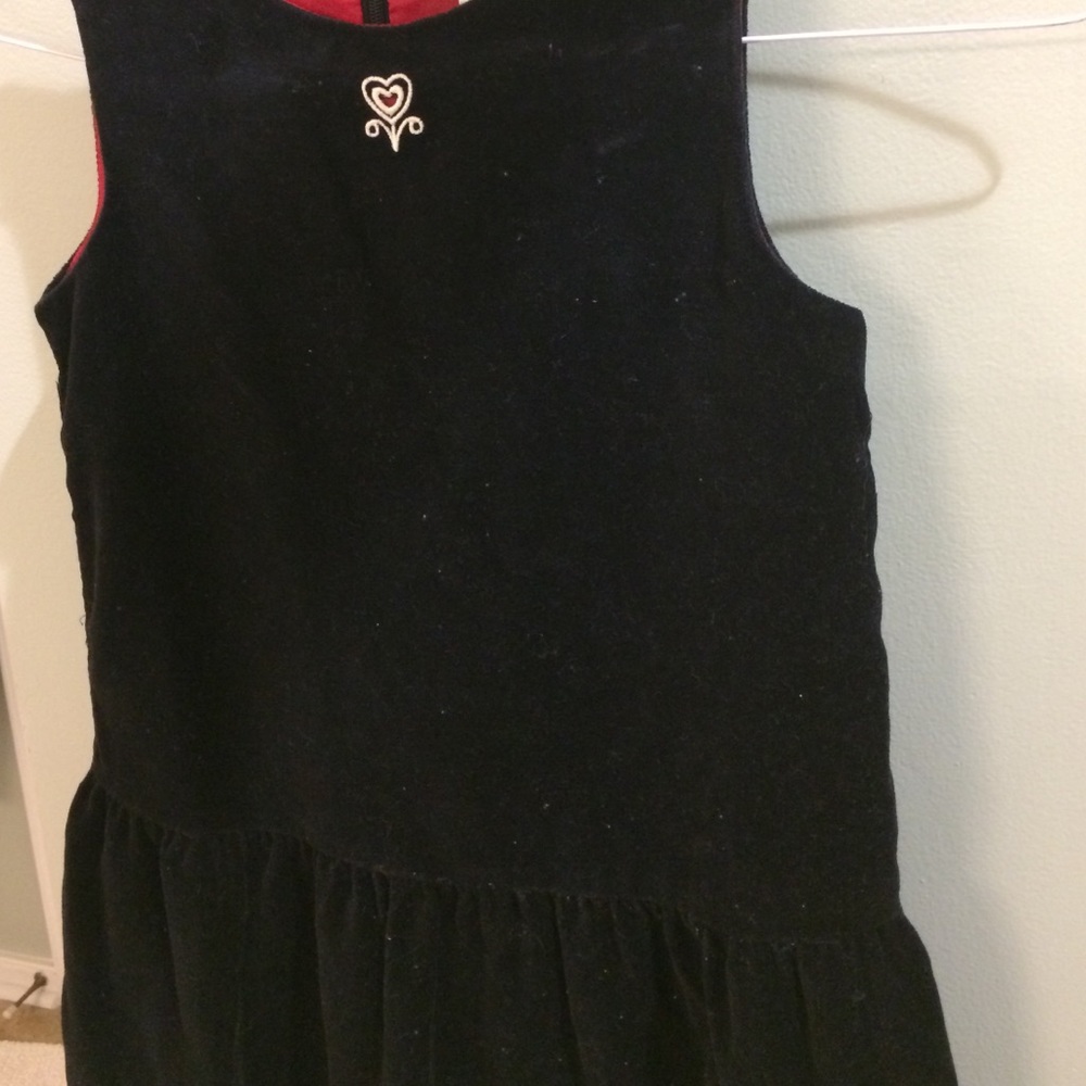 Hanna Andersson Black Velvet Little Girls Jumper Dress - Picture 2 of 4